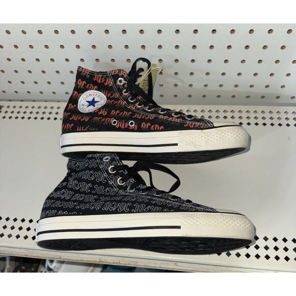 RARE 2009 Converse Chuck Taylor All Star High AC/DC Shoes Mens Size 7 Womens 9 main image 9